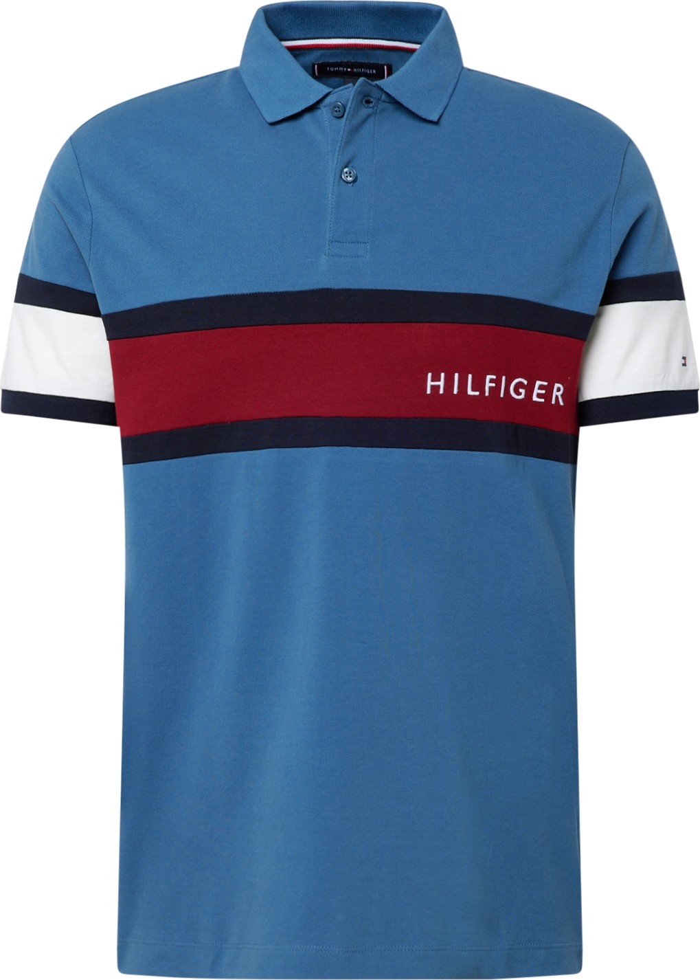 Tričko Tommy Hilfiger modrá / námořnická modř / červená třešeň / bílá