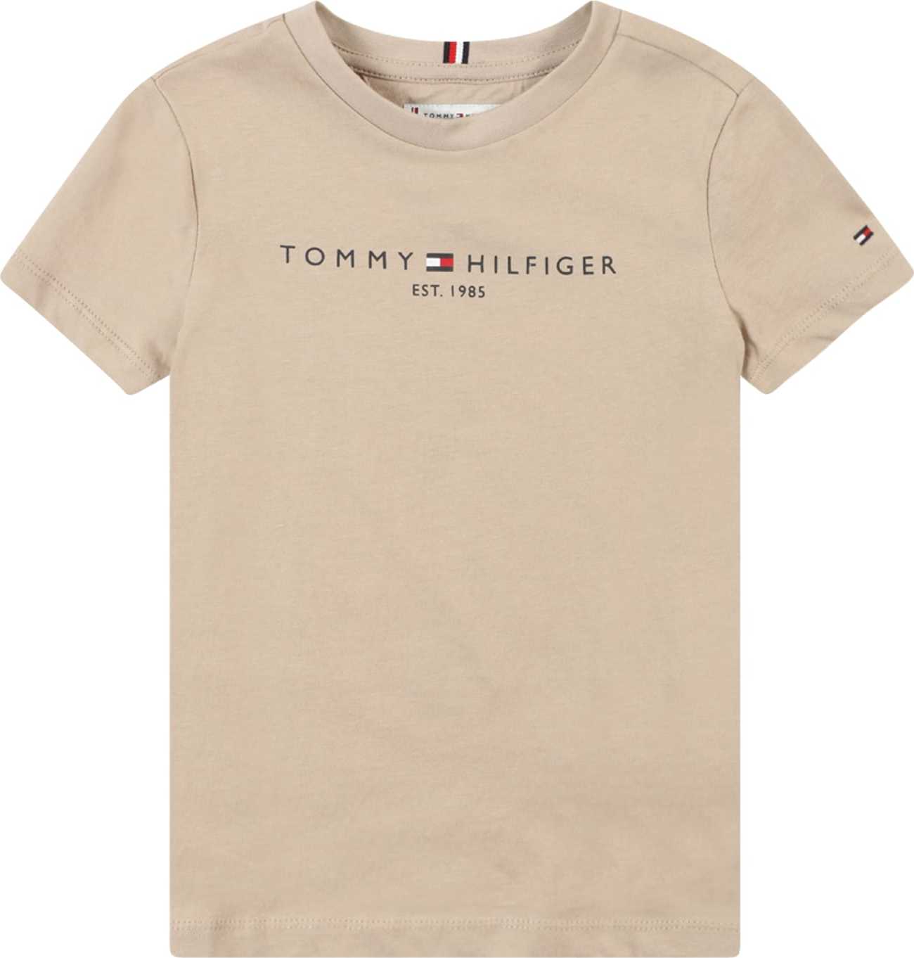 Tričko Tommy Hilfiger nažloutlá / námořnická modř / červená / bílá