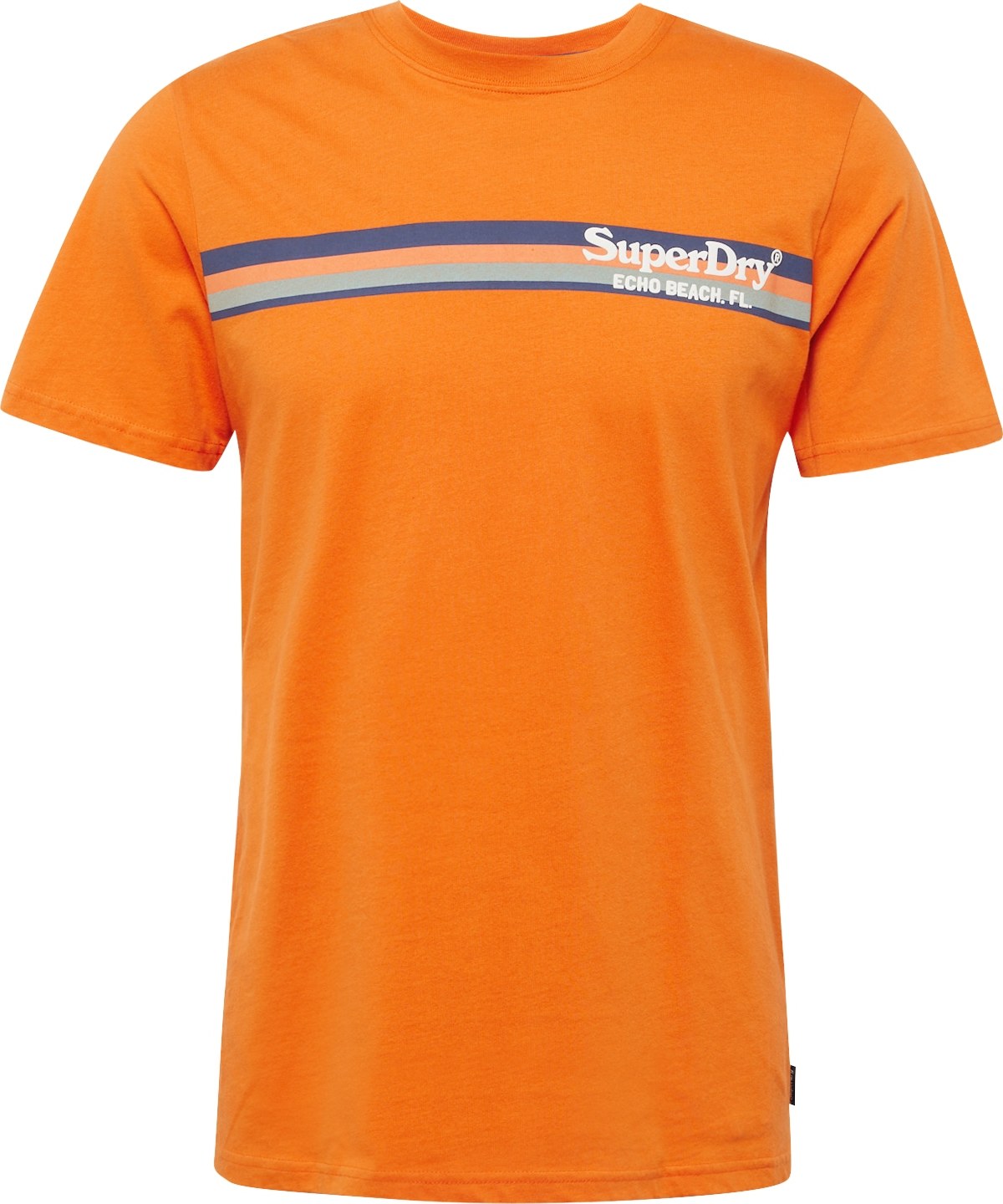 Tričko Superdry námořnická modř / šedá / oranžová / bílá