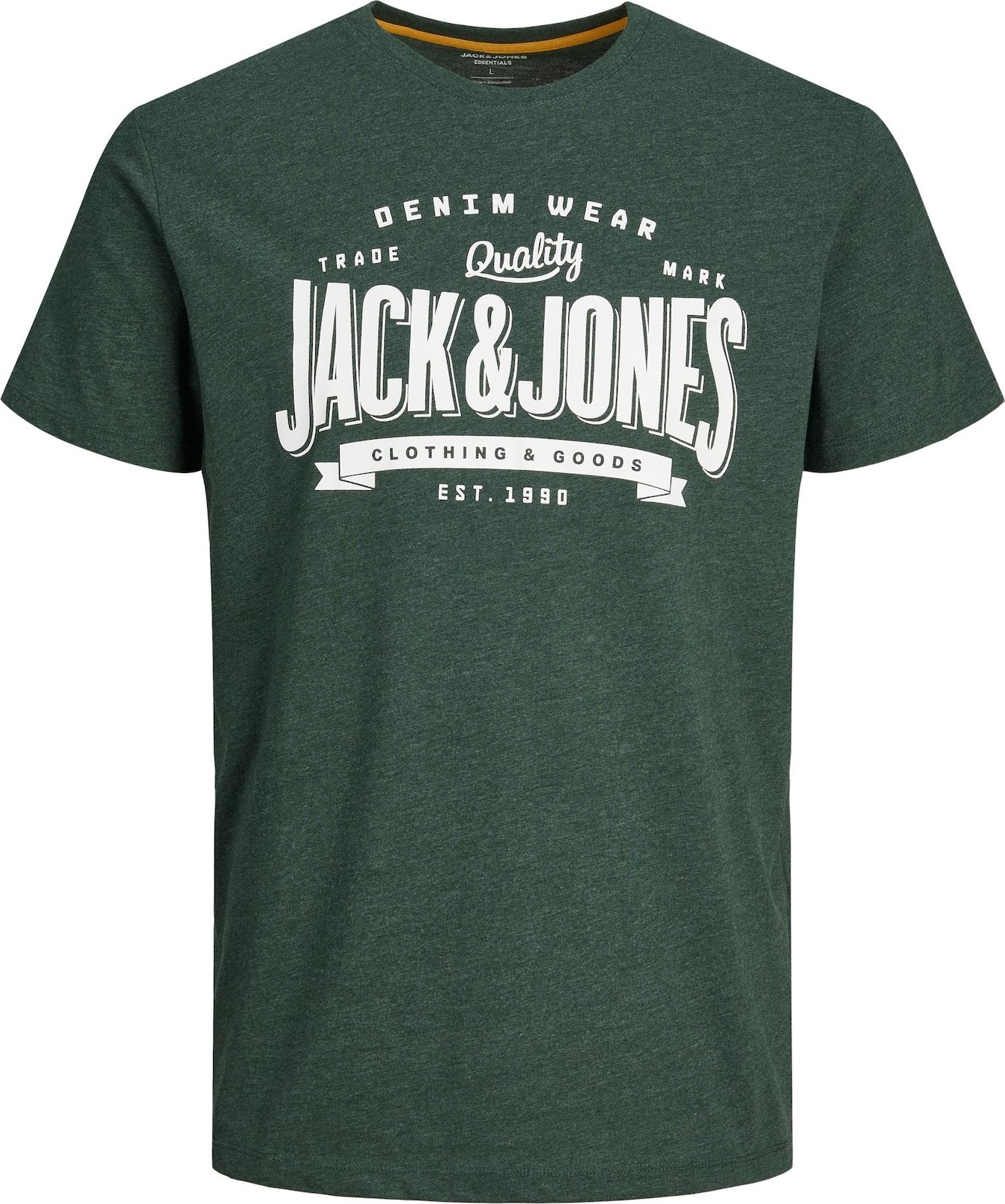 Tričko jack & jones zelený melír / bílá