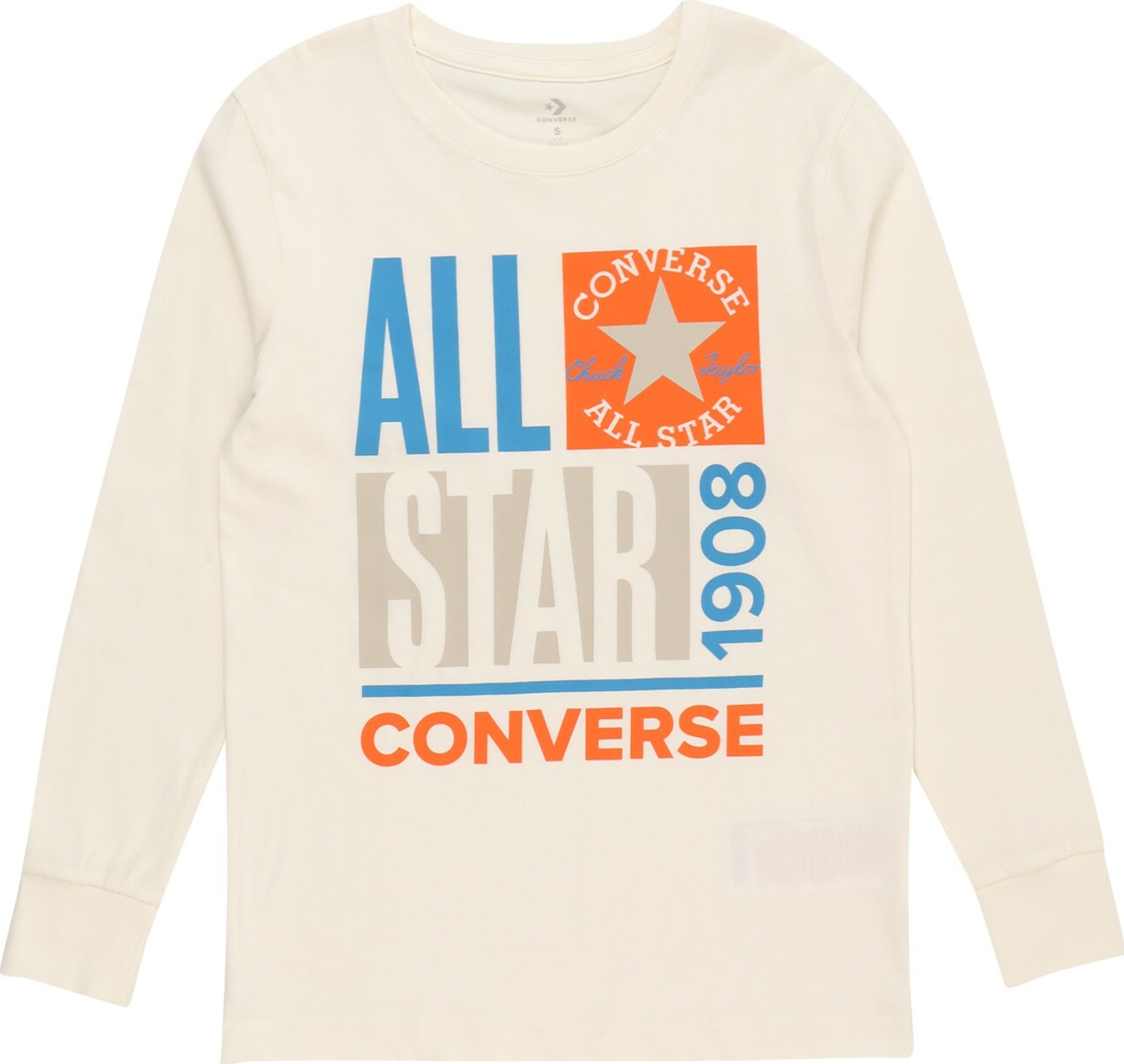 Tričko 'ALL STAR' Converse béžová / azurová / oranžová