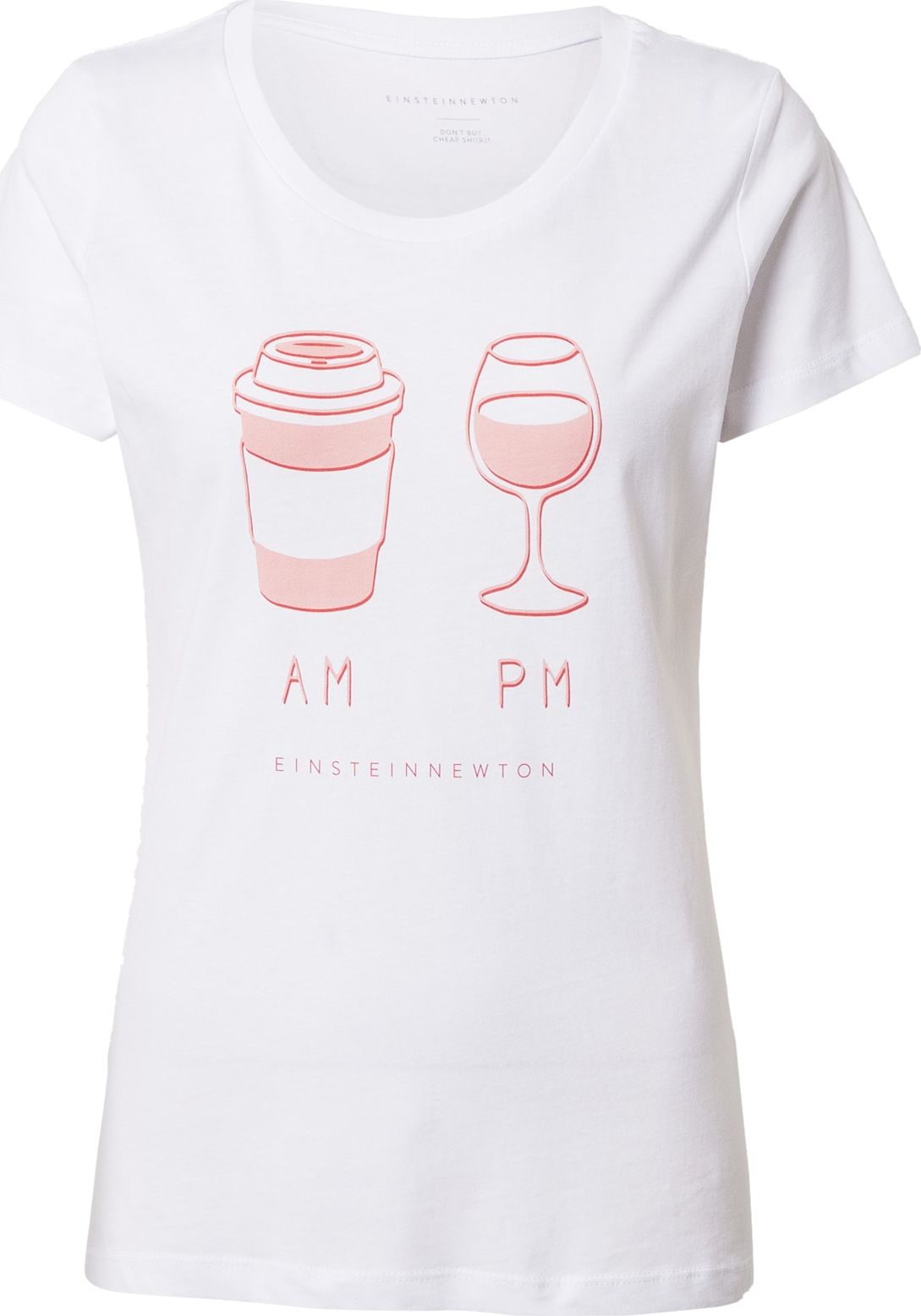 Tričko 'AM PM' einstein & newton růžová / bílá