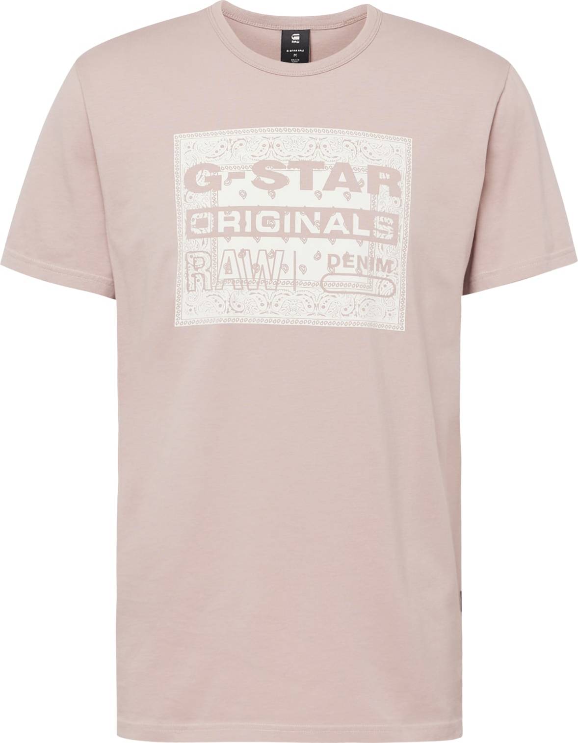 Tričko 'Bandana' G-Star Raw světle fialová / bílá
