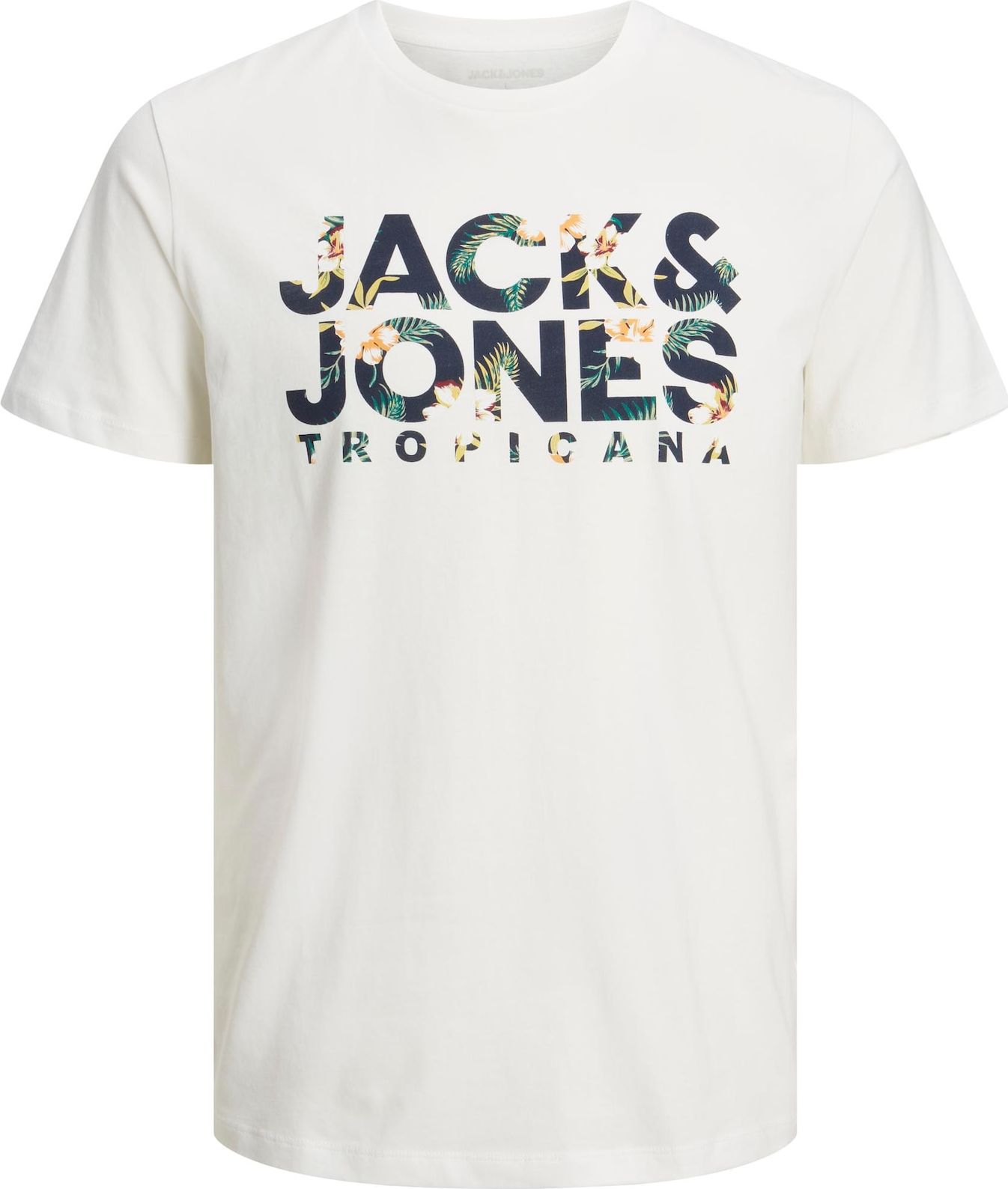 Tričko 'BECS' jack & jones námořnická modř / světle zelená / bílá