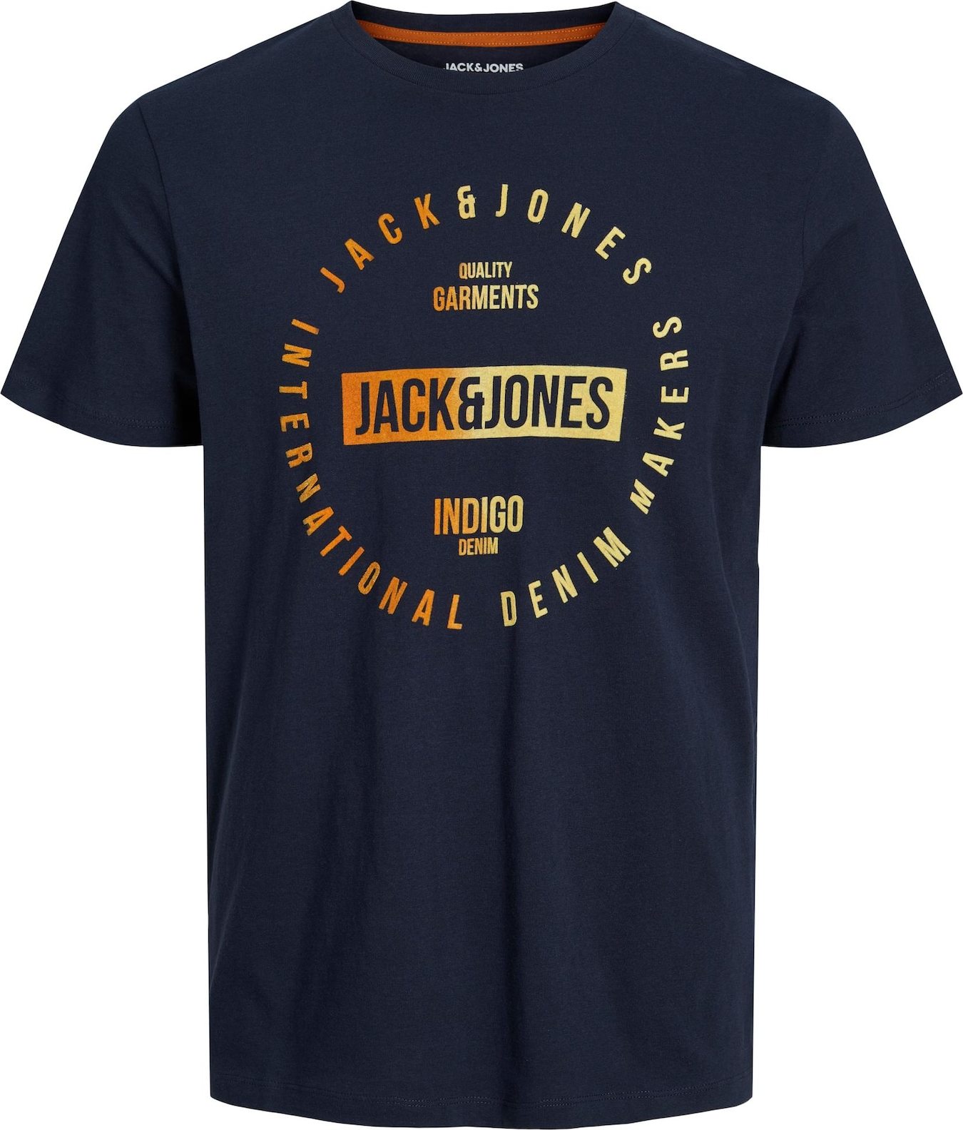 Tričko 'OLIVER' jack & jones námořnická modř / žlutá / zlatě žlutá