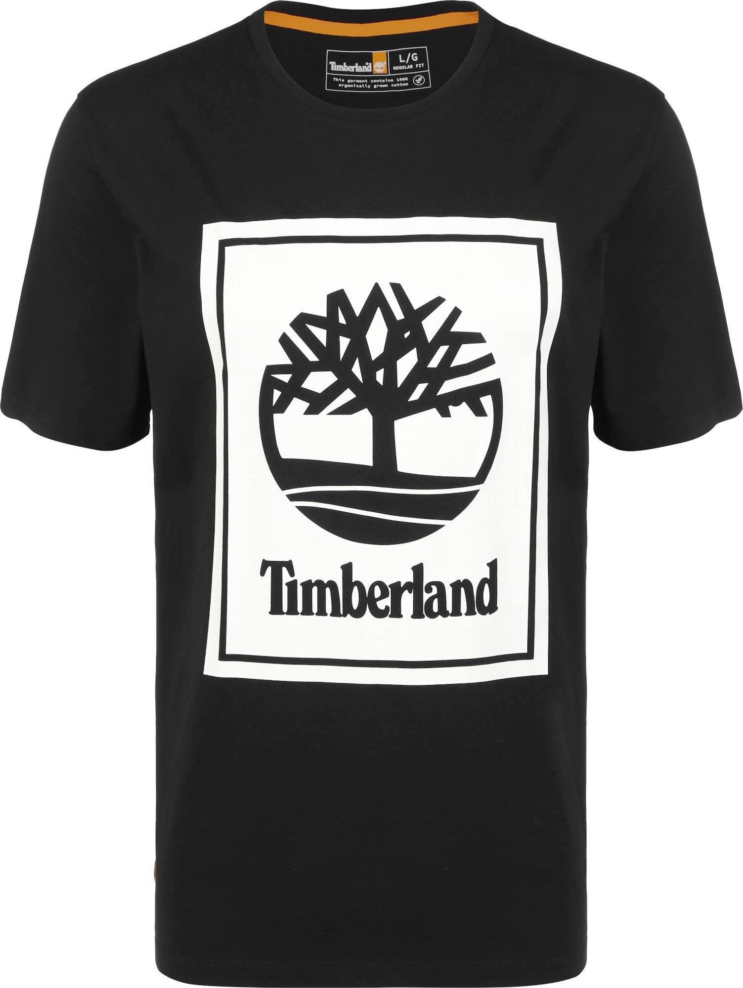 Tričko ' Stack Logo ' Timberland černá / bílá