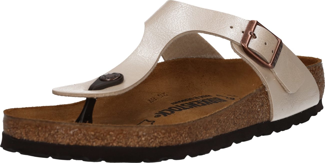 Žabky 'Gizeh' Birkenstock krémová