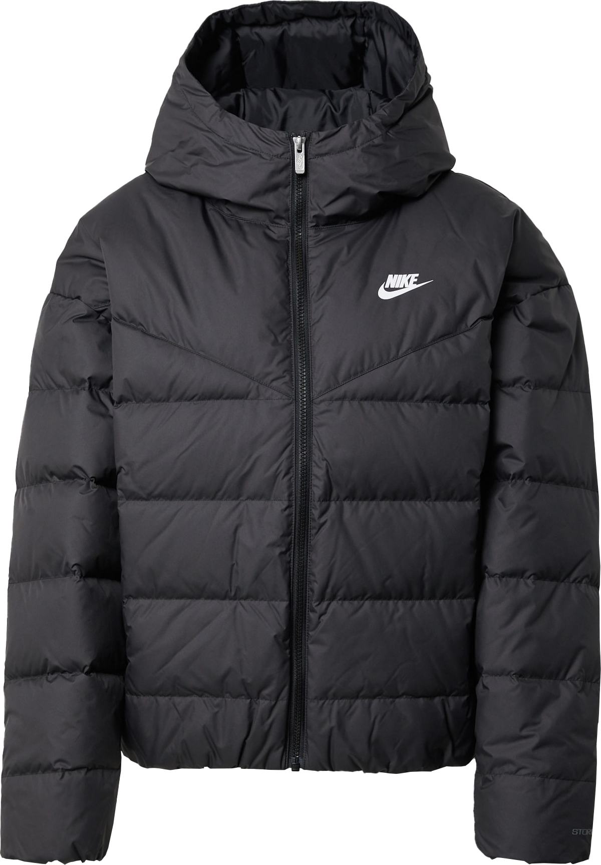 Zimní bunda Nike Sportswear černá / bílá