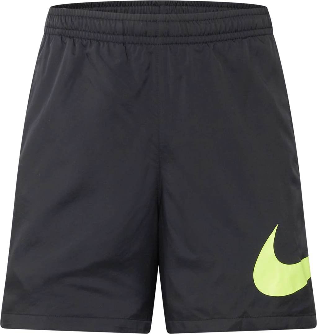 Kalhoty Nike Sportswear kiwi / černá