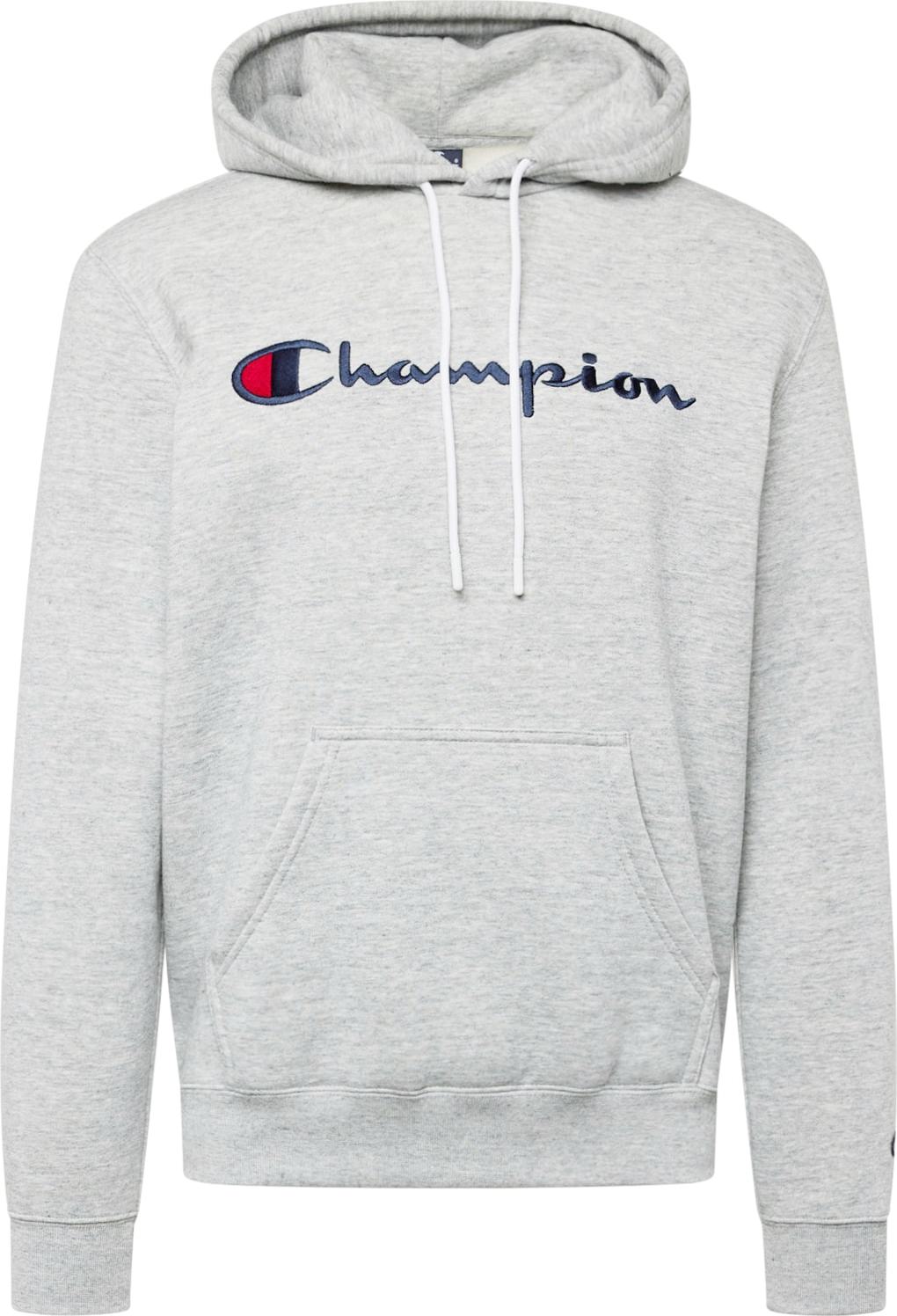 Mikina Champion Authentic Athletic Apparel námořnická modř / šedý melír / červená