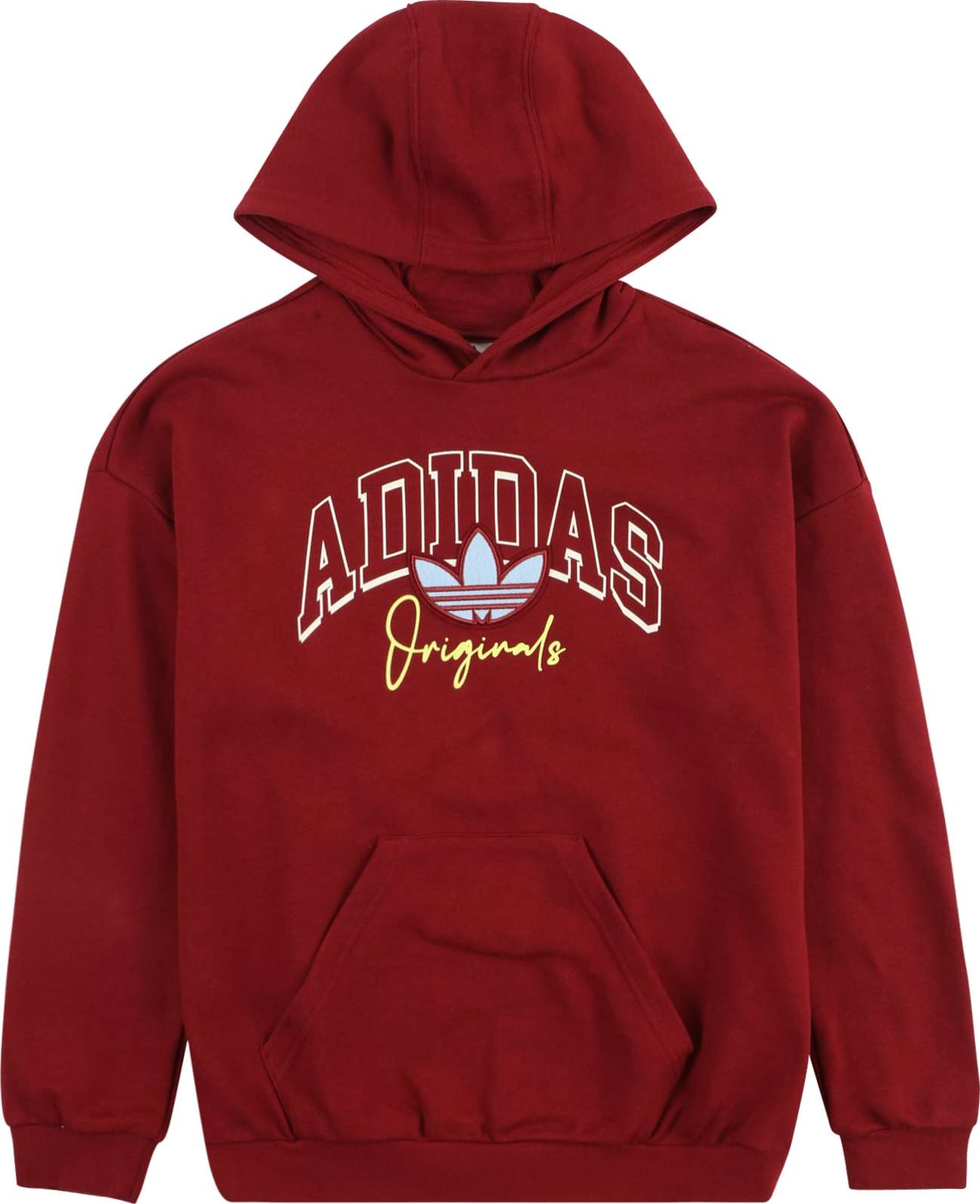 Mikina 'Coliate Graphic' adidas Originals opálová / světle žlutá / burgundská červeň / bílá