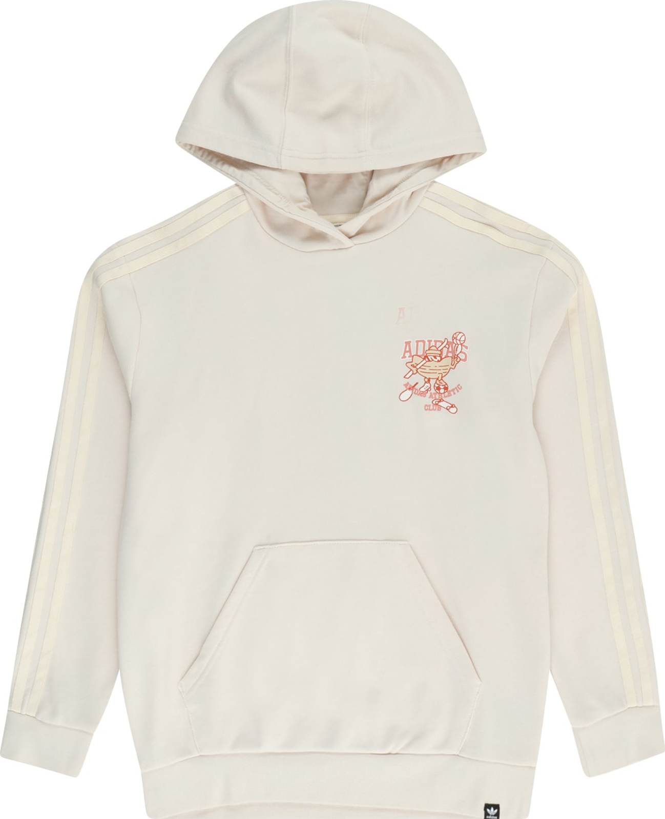 Mikina adidas Originals písková / tmavě oranžová / bílá / offwhite