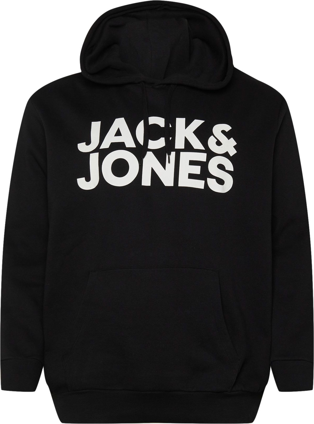 Mikina 'Ecorp' Jack & Jones Plus černá / bílá