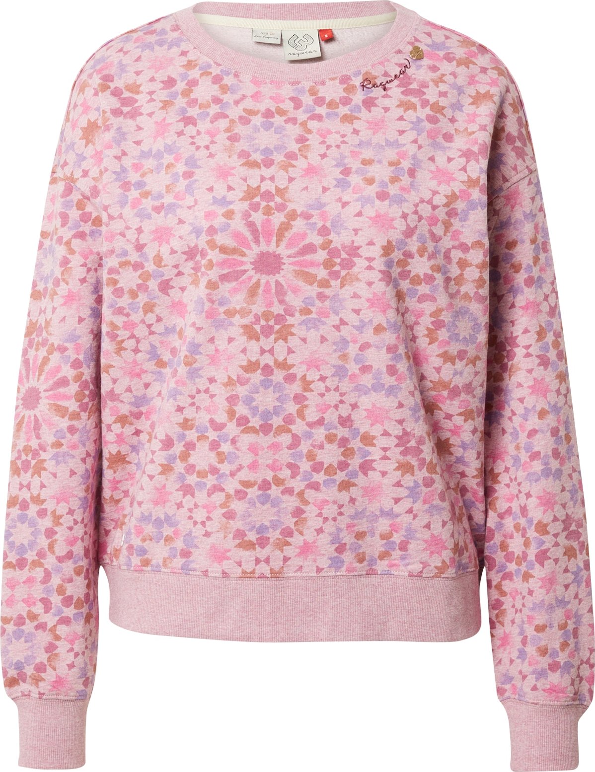 Mikina 'JAVVA' Ragwear hnědá / světle fialová / pink / růžová