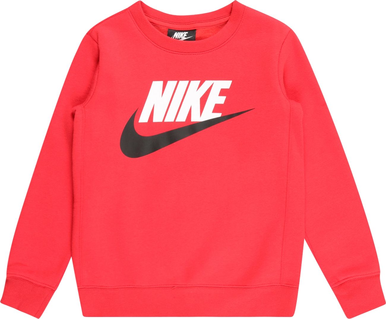 Mikina Nike Sportswear svítivě červená / černá / bílá