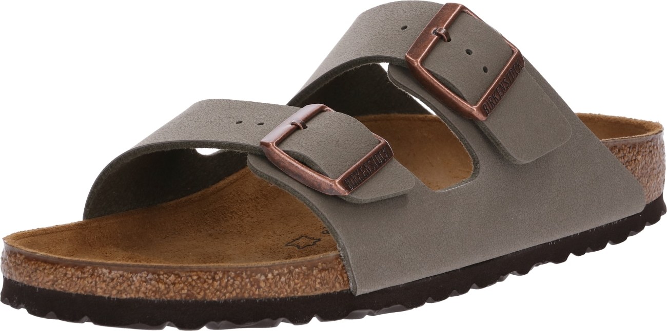 Pantofle 'Arizona' Birkenstock šedobéžová