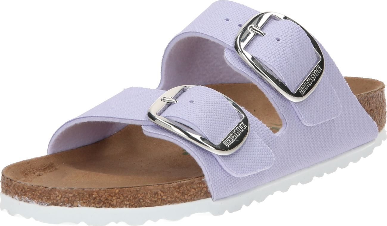 Pantofle Birkenstock světle fialová / stříbrná