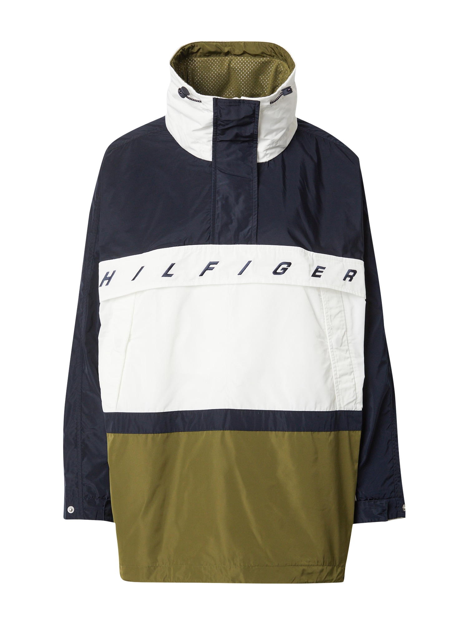 Přechodná bunda Tommy Hilfiger námořnická modř / khaki / bílá