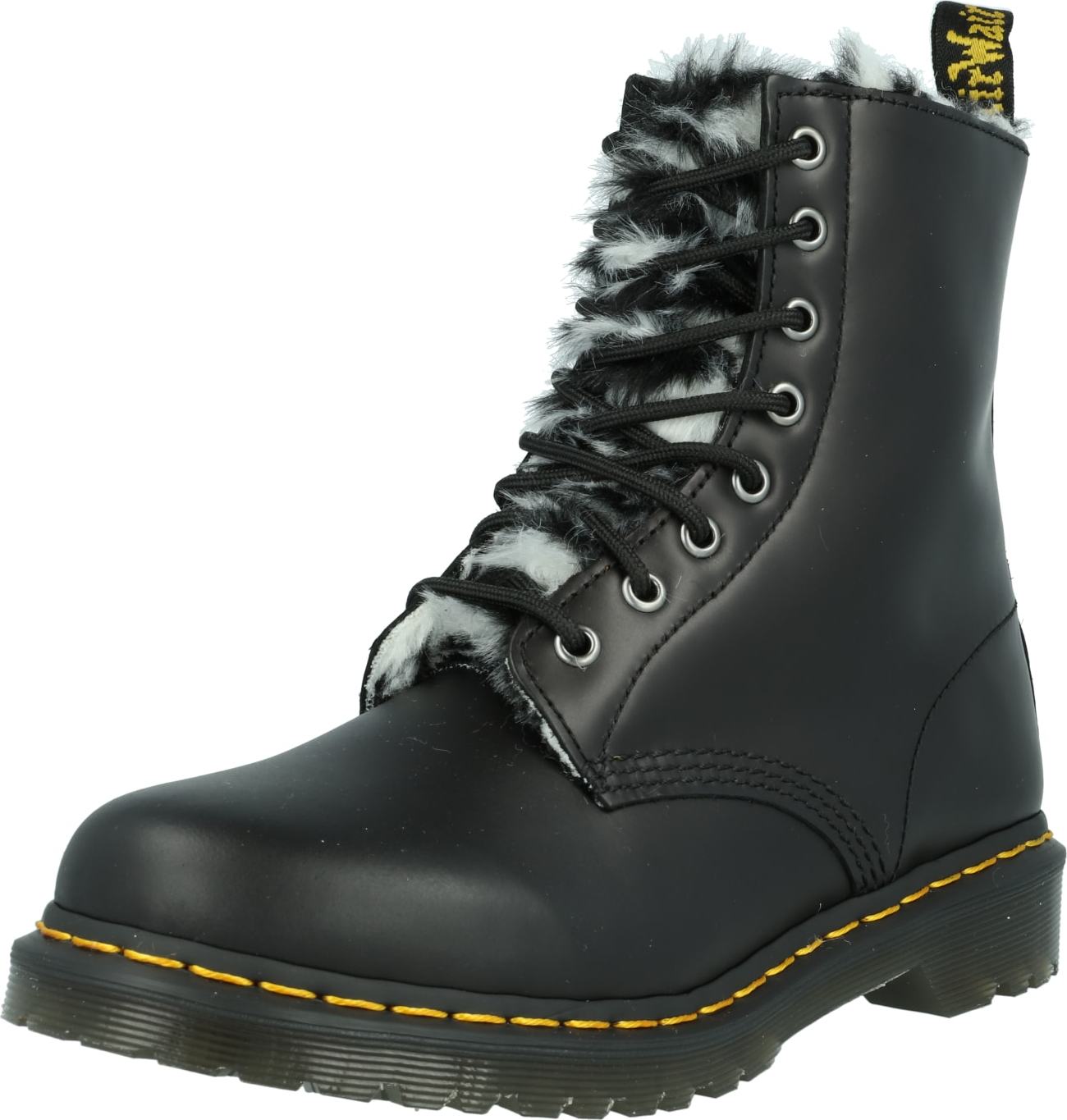 Šněrovací kozačky 'Serena' Dr. Martens tmavě žlutá / černá