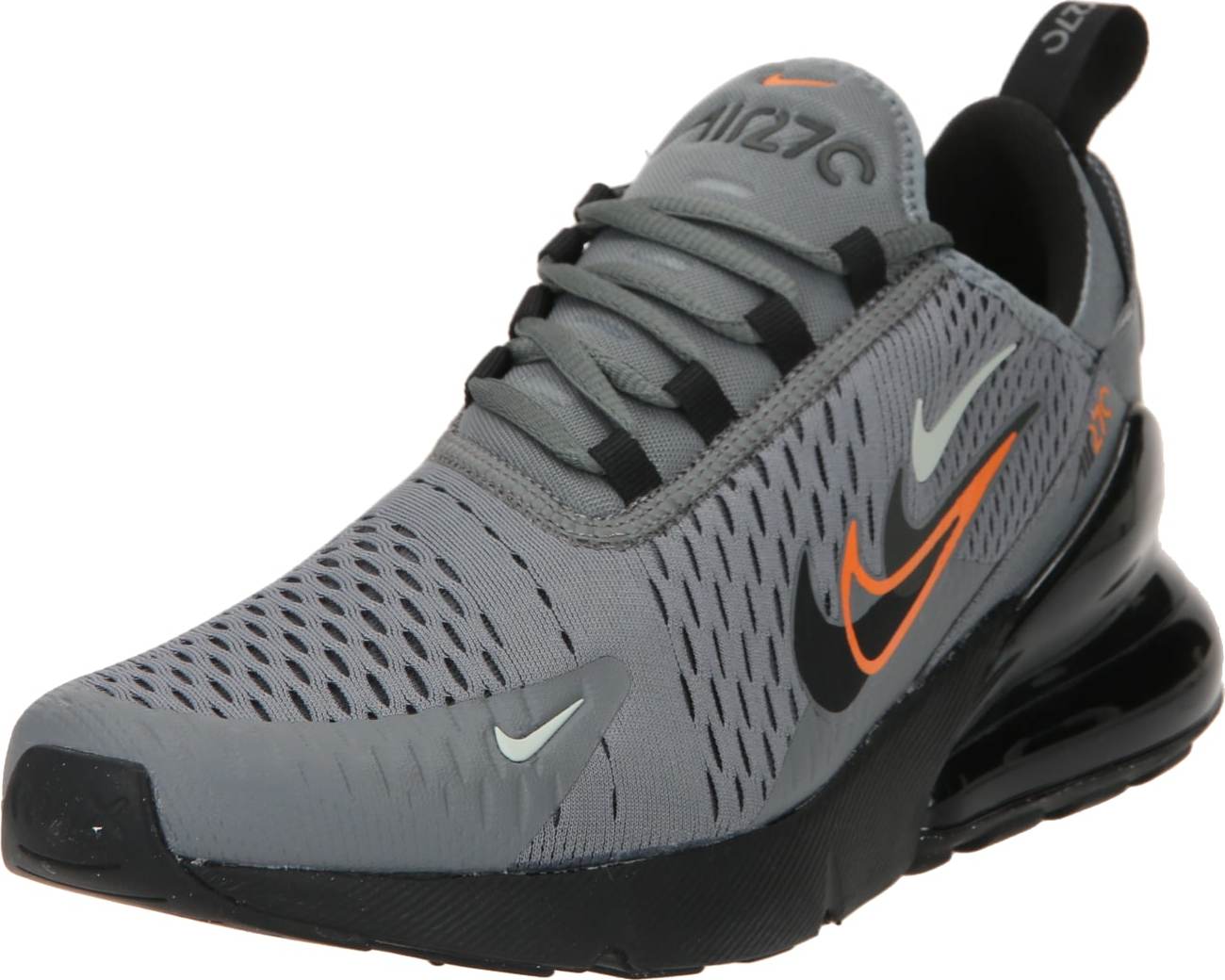 Tenisky 'NIKE AIR MAX 270' Nike Sportswear šedá / oranžová / černá
