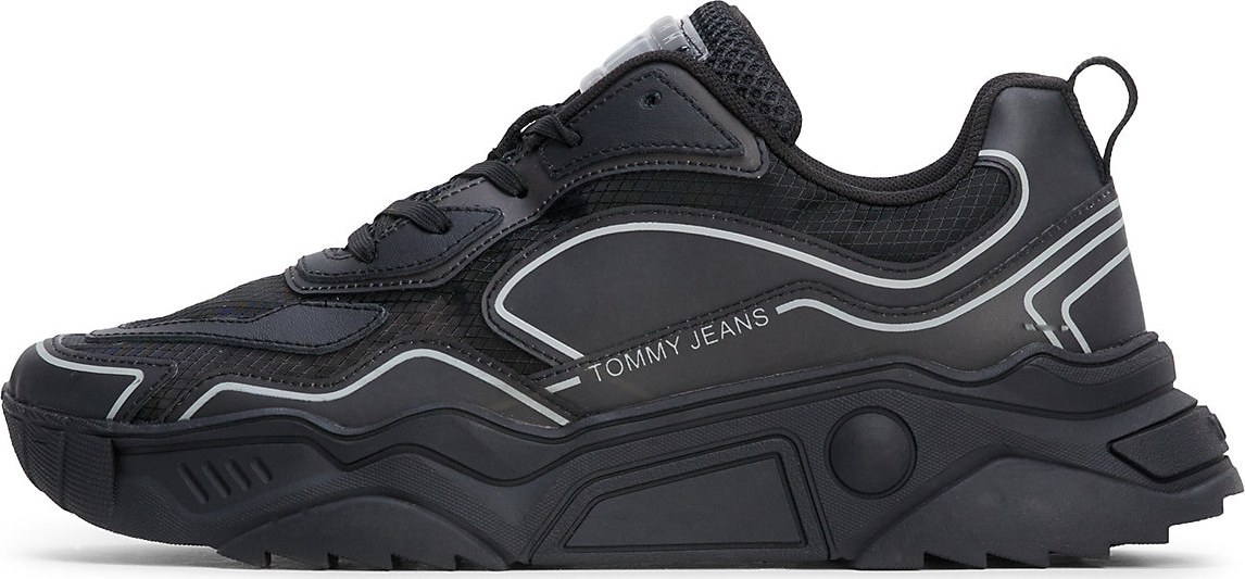 Tenisky 'Translucent' Tommy Jeans stříbrně šedá / černá