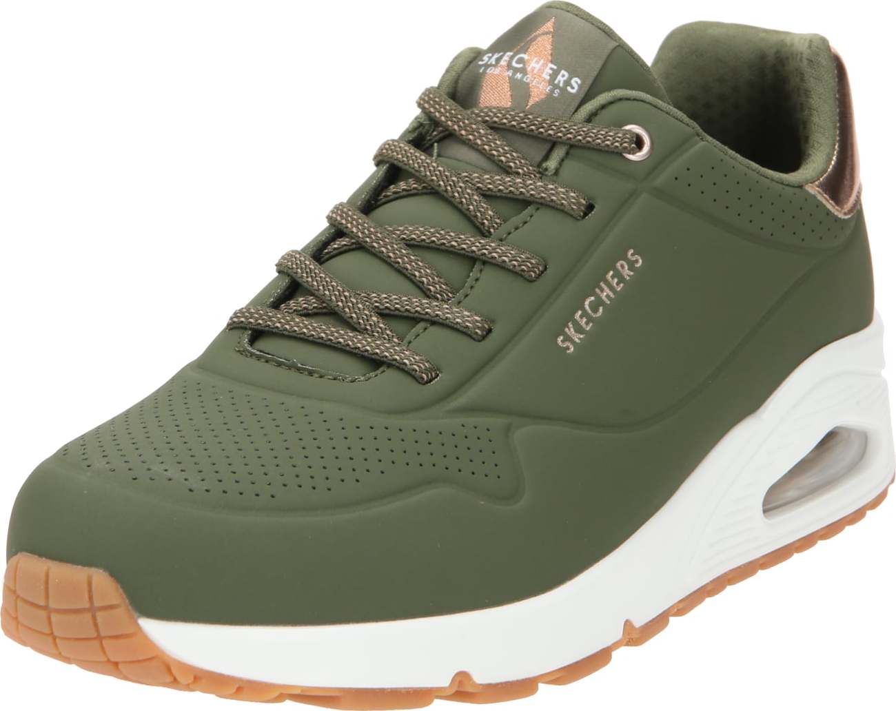 Tenisky 'Uno' Skechers bronzová / khaki / bílá