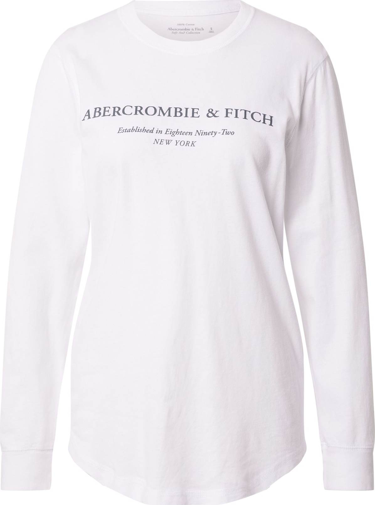 Tričko Abercrombie & Fitch černá / bílá