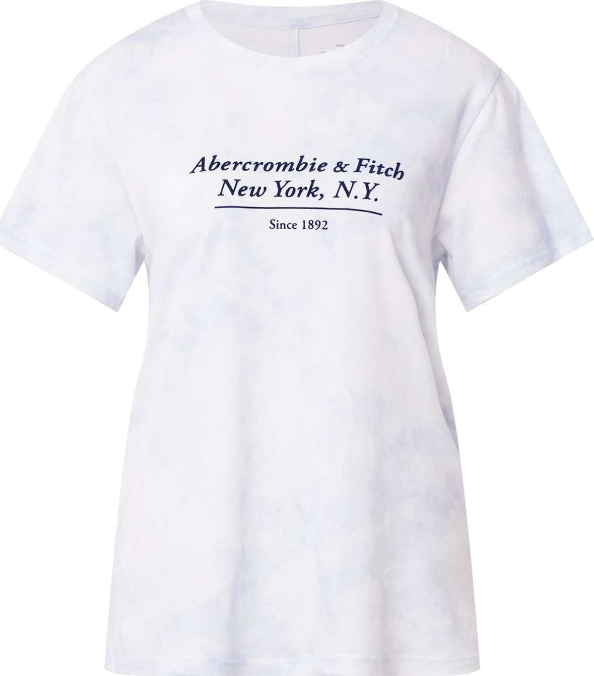 Tričko Abercrombie & Fitch světlemodrá / černá / bílá