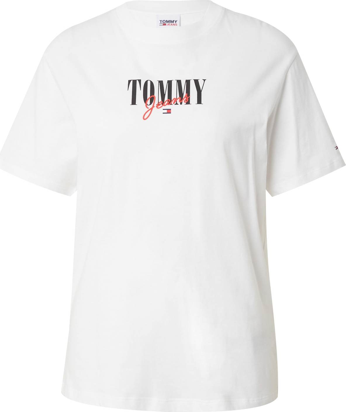 Tričko Tommy Jeans červená / černá / bílá