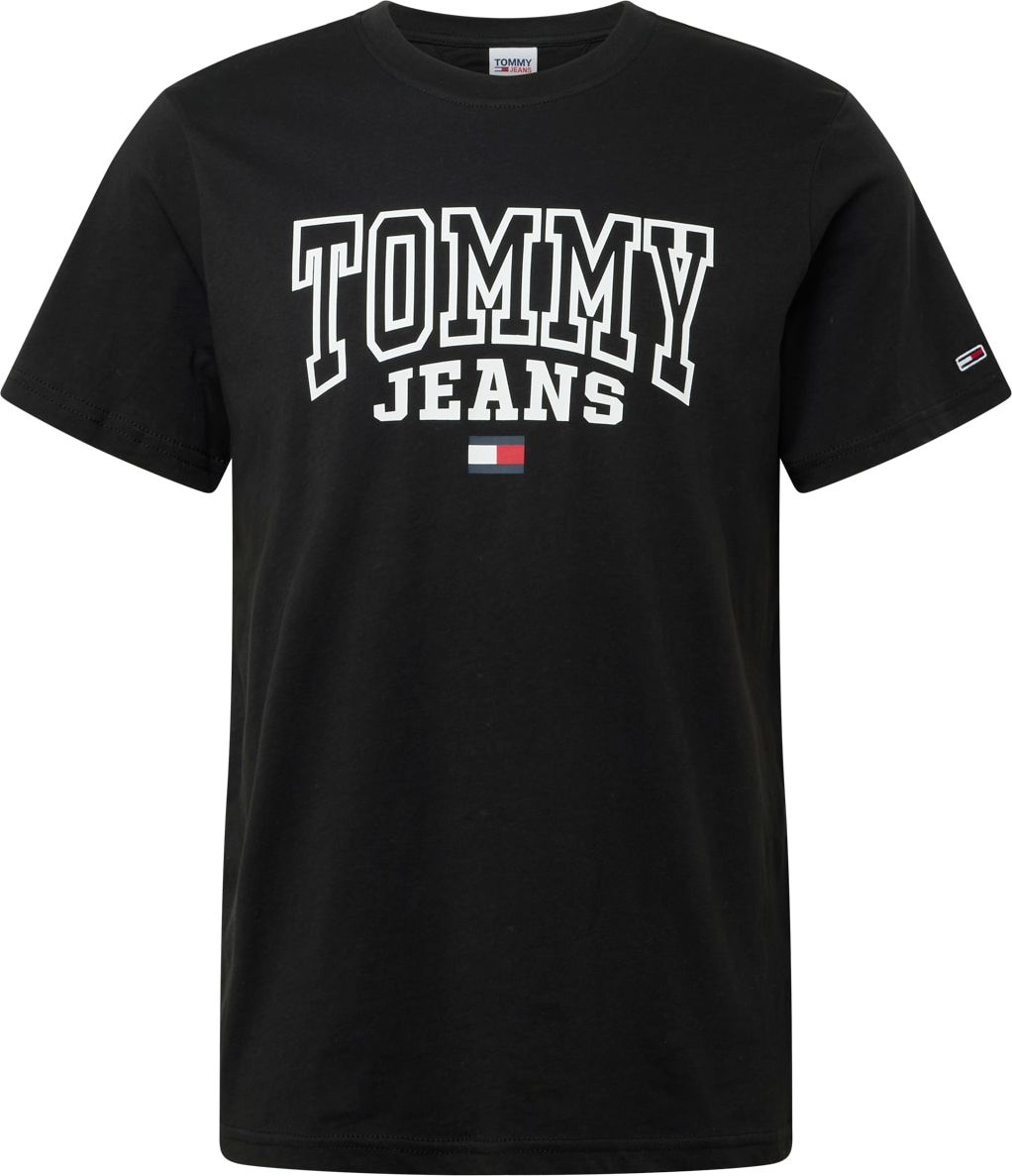 Tričko Tommy Jeans marine modrá / červená / černá / bílá