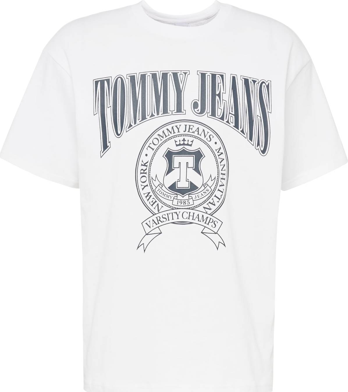 Tričko Tommy Jeans námořnická modř / bílá