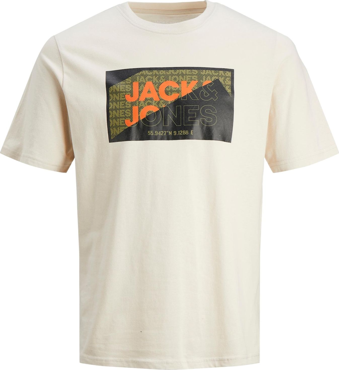 Tričko jack & jones béžová / khaki / oranžová / černá