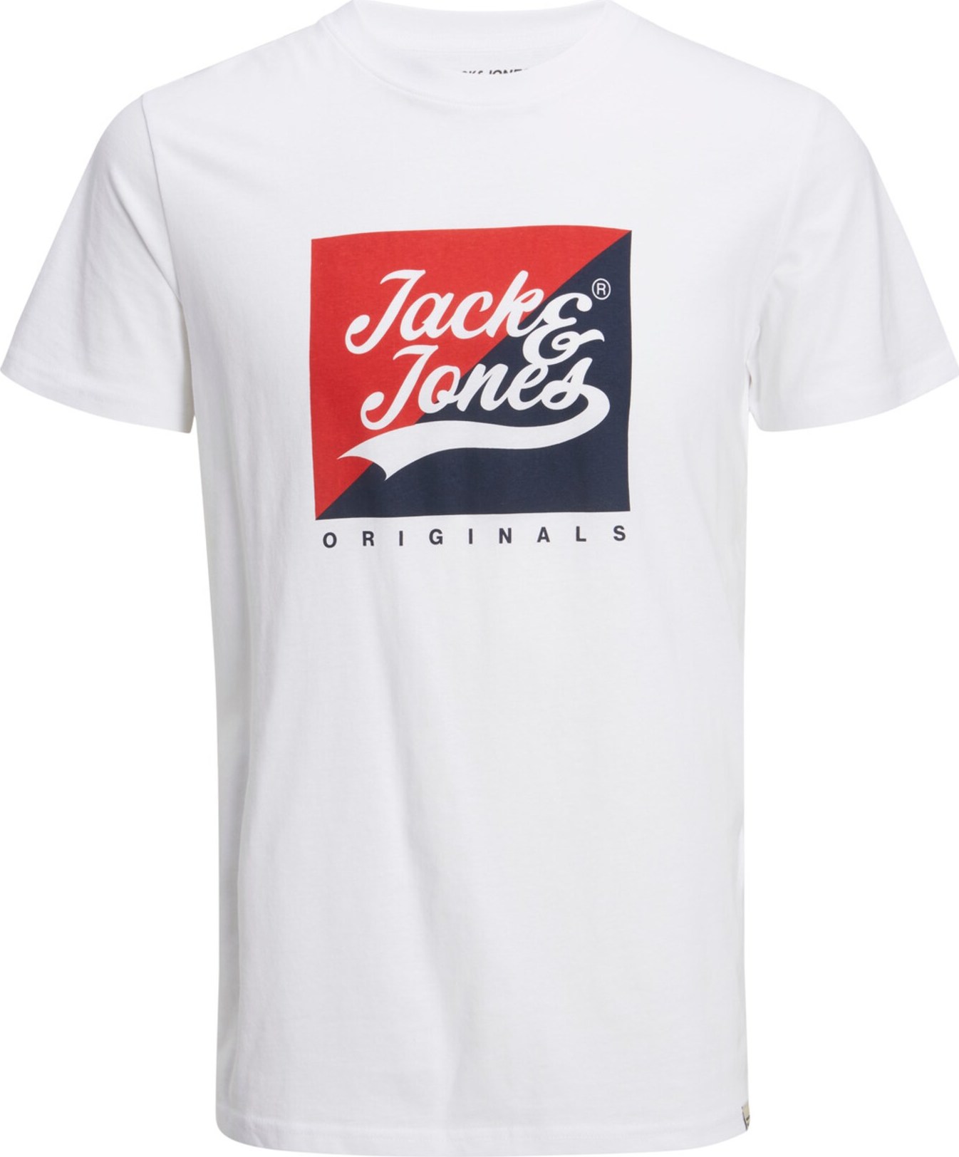 Tričko 'Beckss' jack & jones červená / černá / bílá