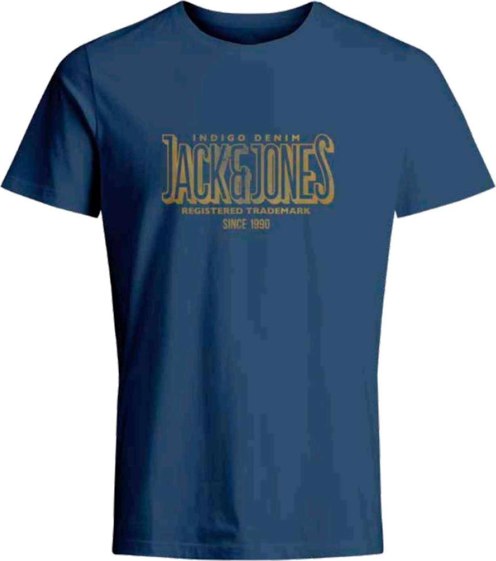 Tričko 'BLUHENRY' jack & jones noční modrá / žlutá