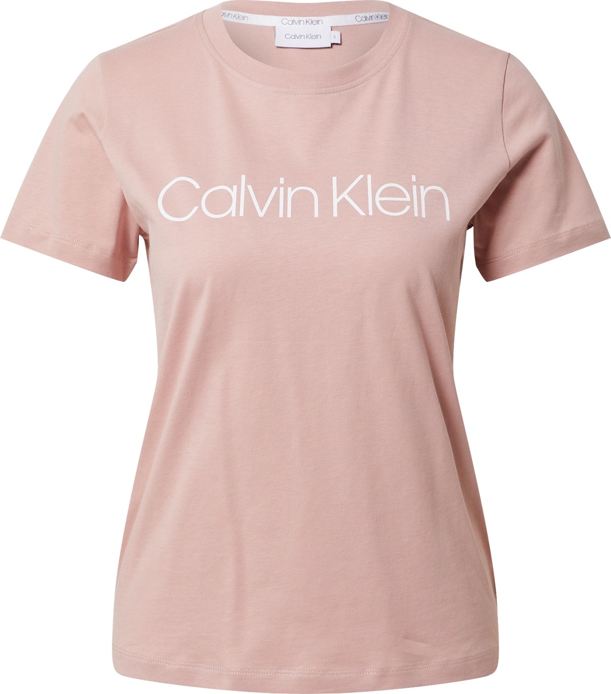 Tričko Calvin Klein starorůžová / bílá