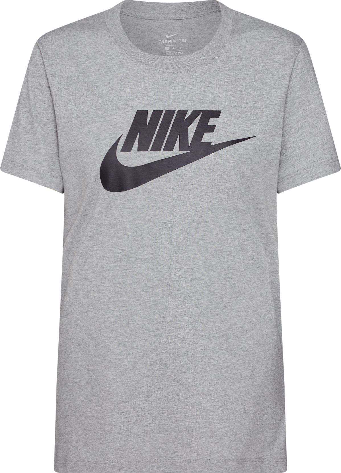 Tričko 'Futura' Nike Sportswear šedý melír / černá