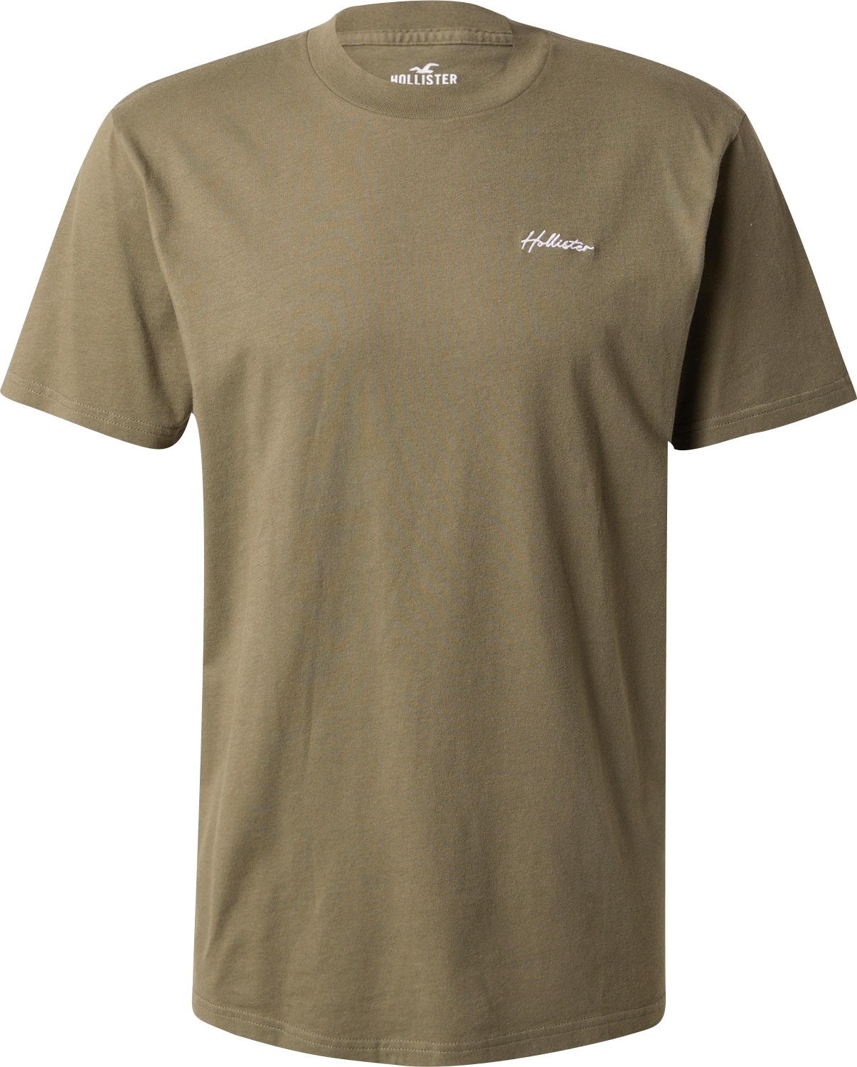 Tričko Hollister khaki / bílá