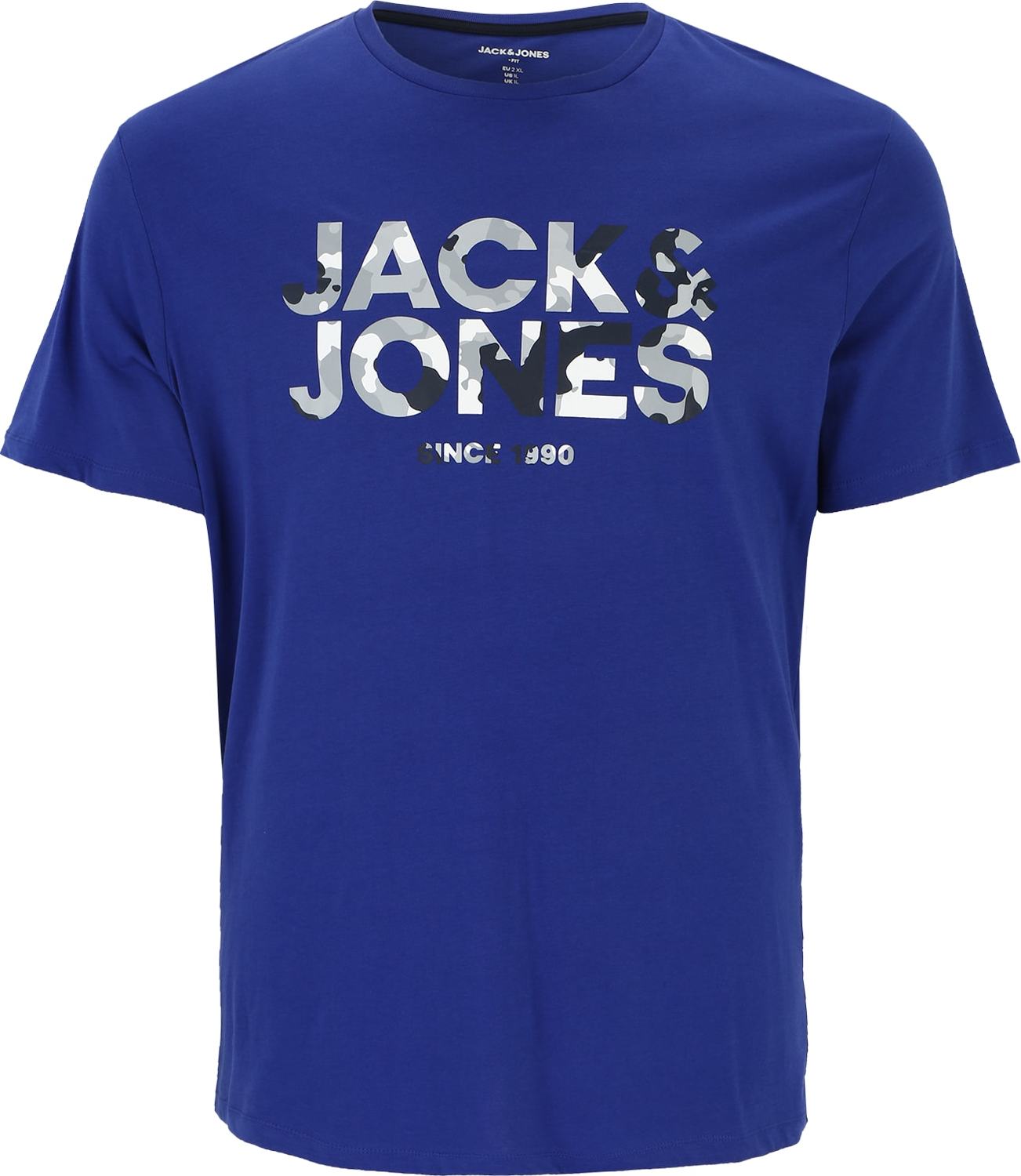 Tričko 'JAMES' Jack & Jones Plus tmavě modrá / světle šedá / černá / bílá