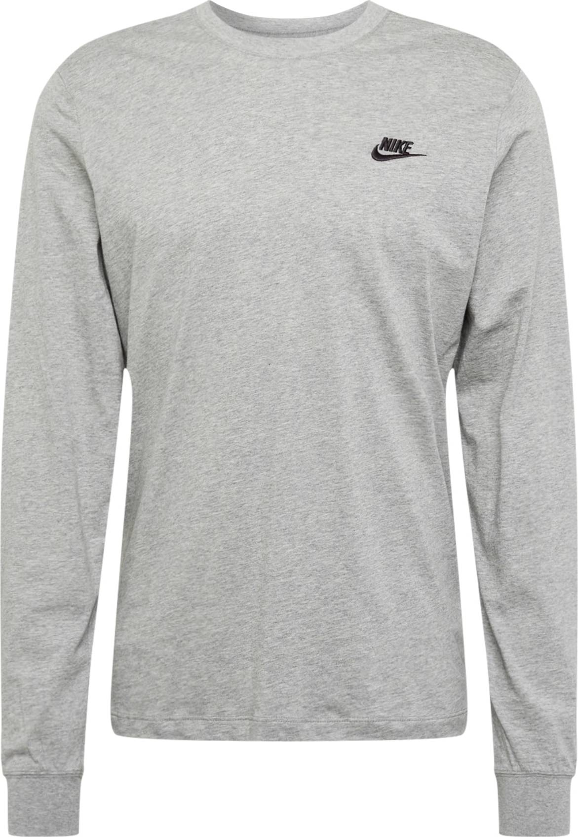 Tričko Nike Sportswear šedá / černá