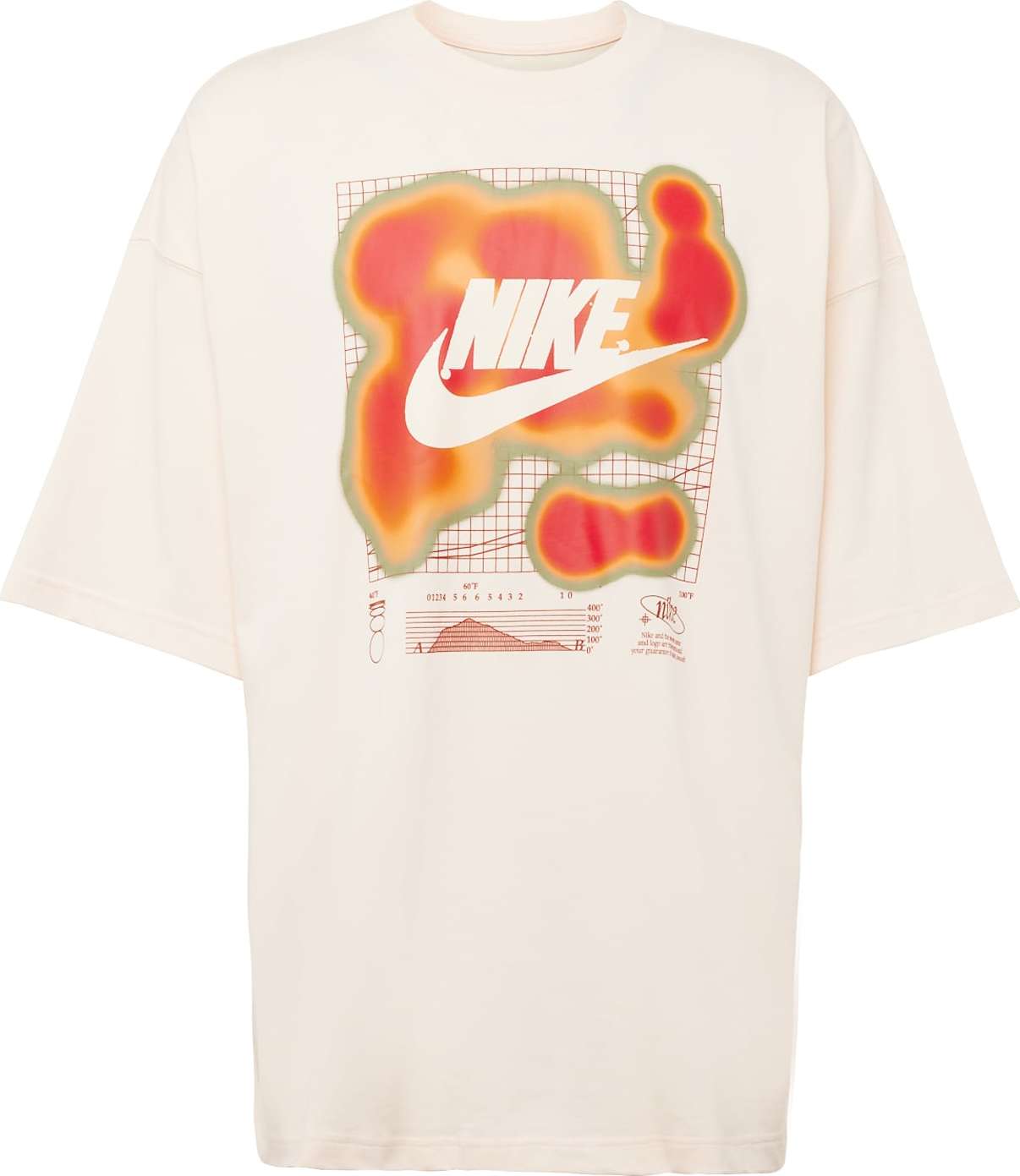 Tričko Nike Sportswear svítivě oranžová / pudrová / červená