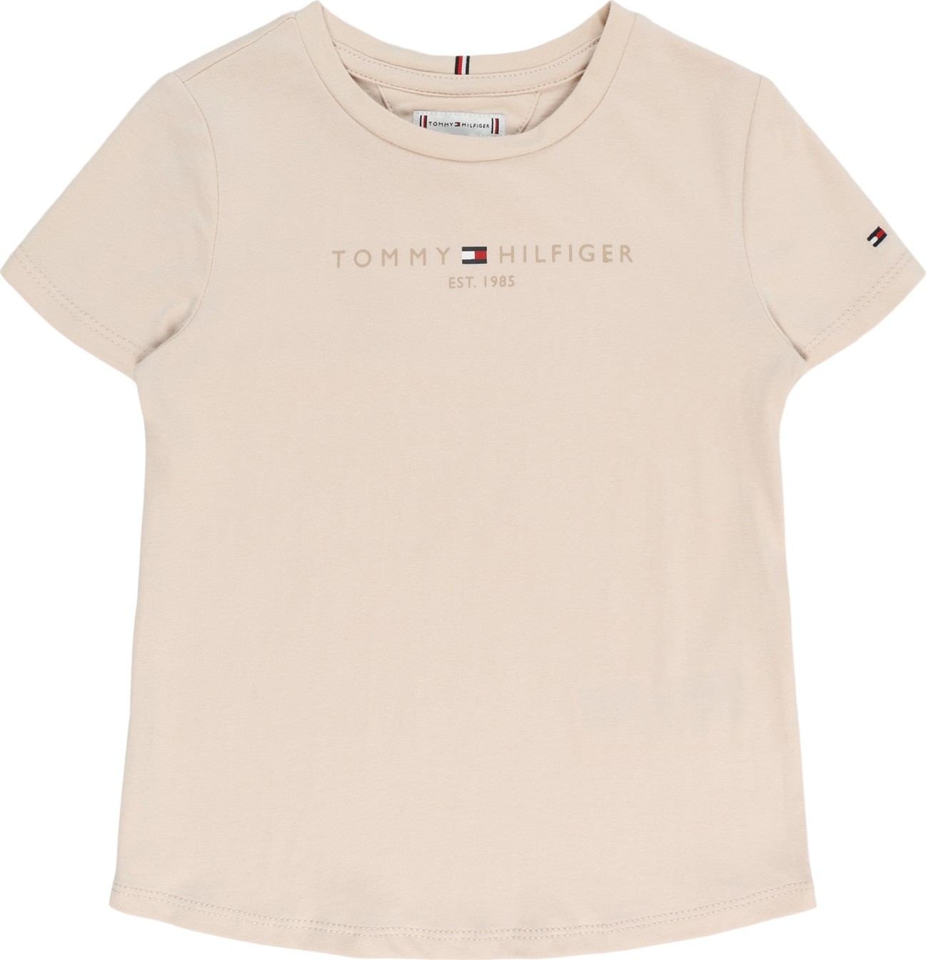 Tričko Tommy Hilfiger béžová / námořnická modř / červená