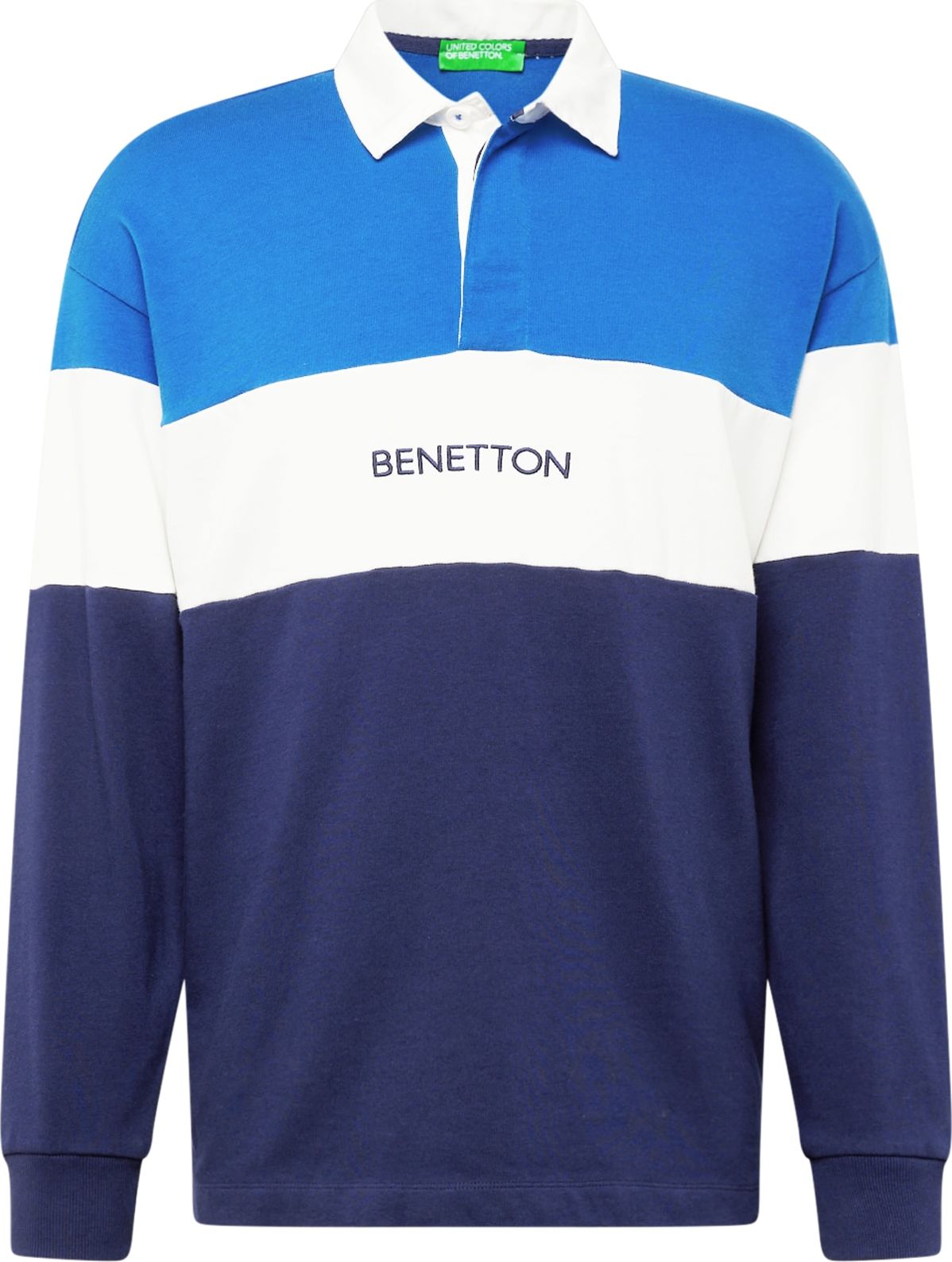 Tričko United Colors of Benetton námořnická modř / královská modrá / bílá