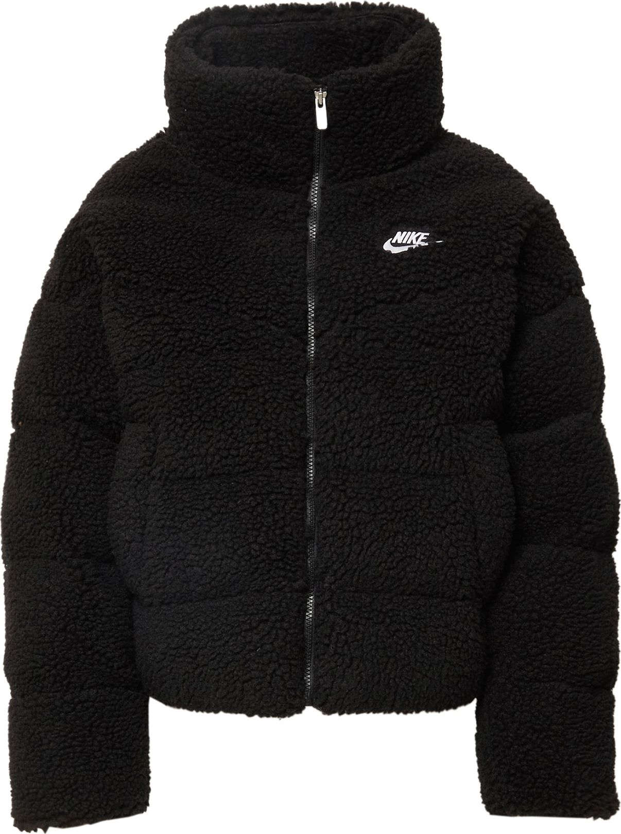 Zimní bunda Nike Sportswear černá / bílá