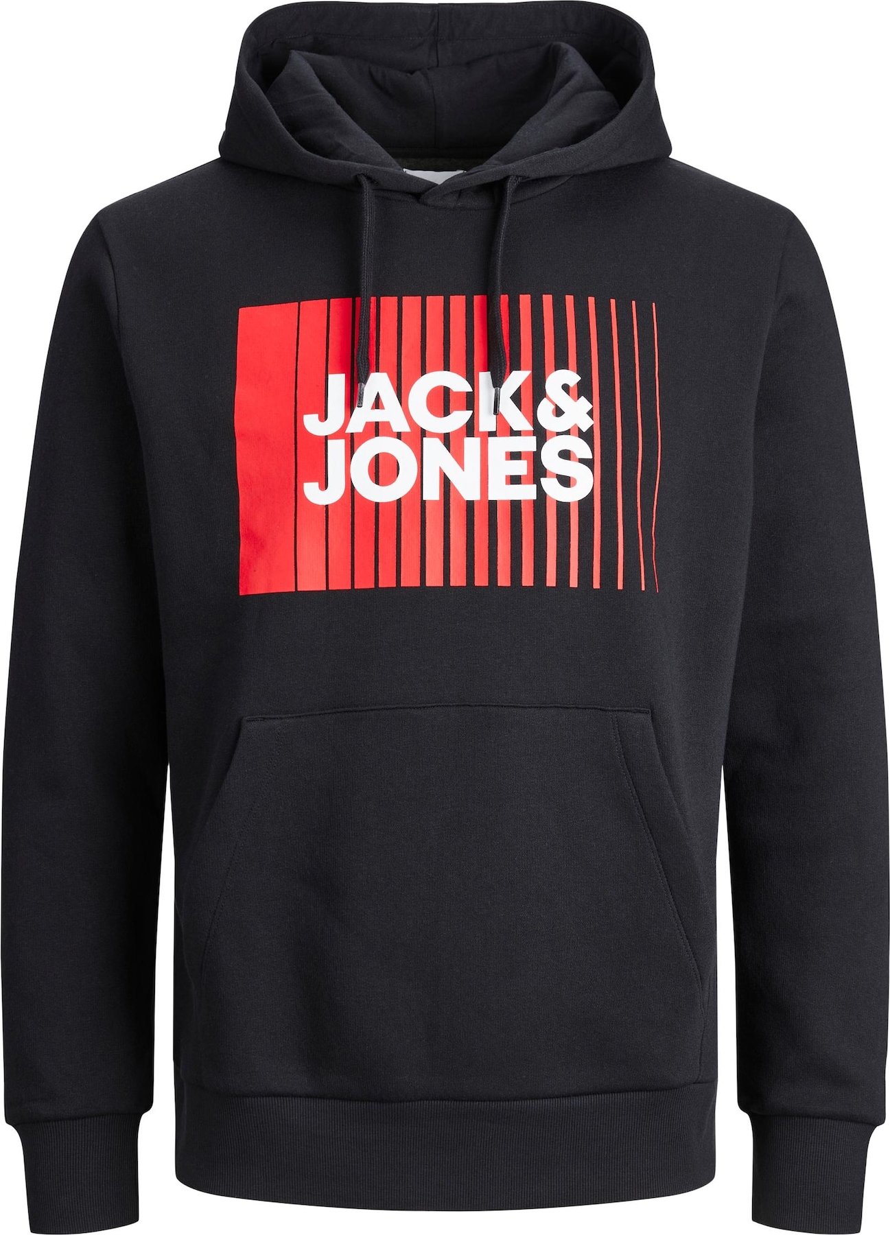 Mikina 'Corp' Jack & Jones Plus červená / černá / bílá