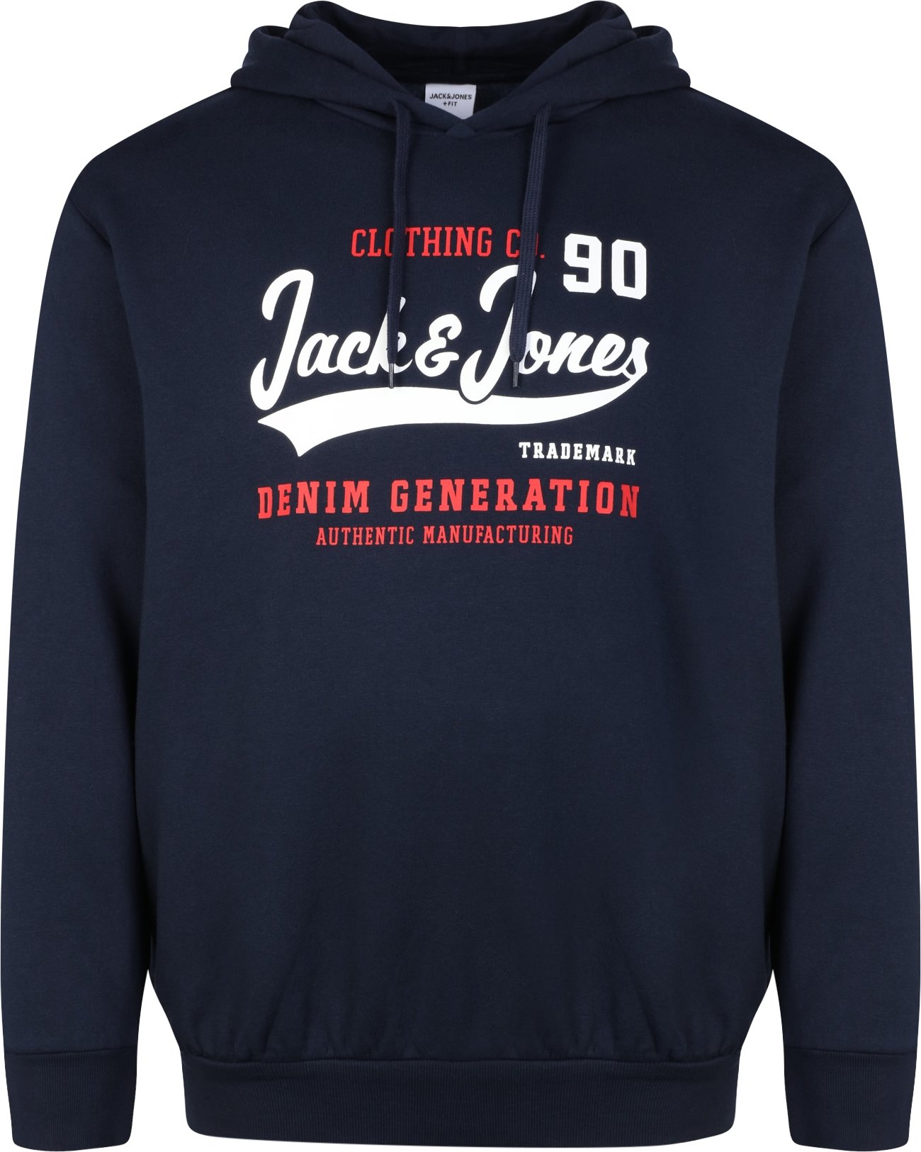 Mikina Jack & Jones Plus námořnická modř / červená / bílá