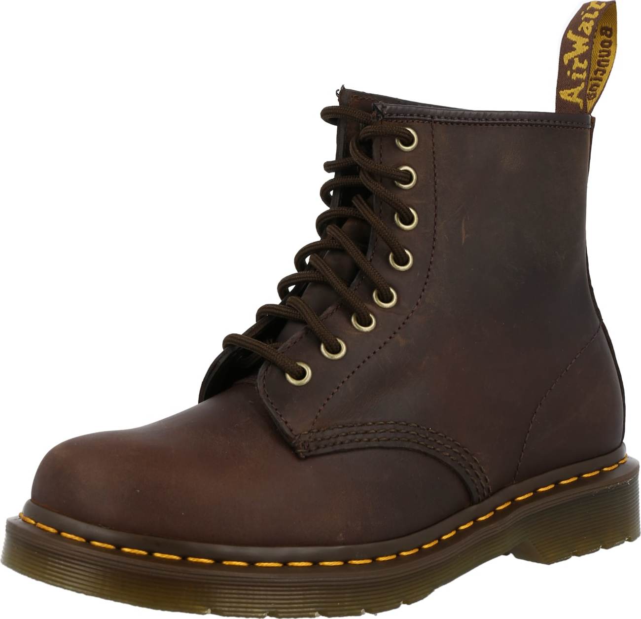 Šněrovací kozačky 'Crazy Horse' Dr. Martens čokoládová