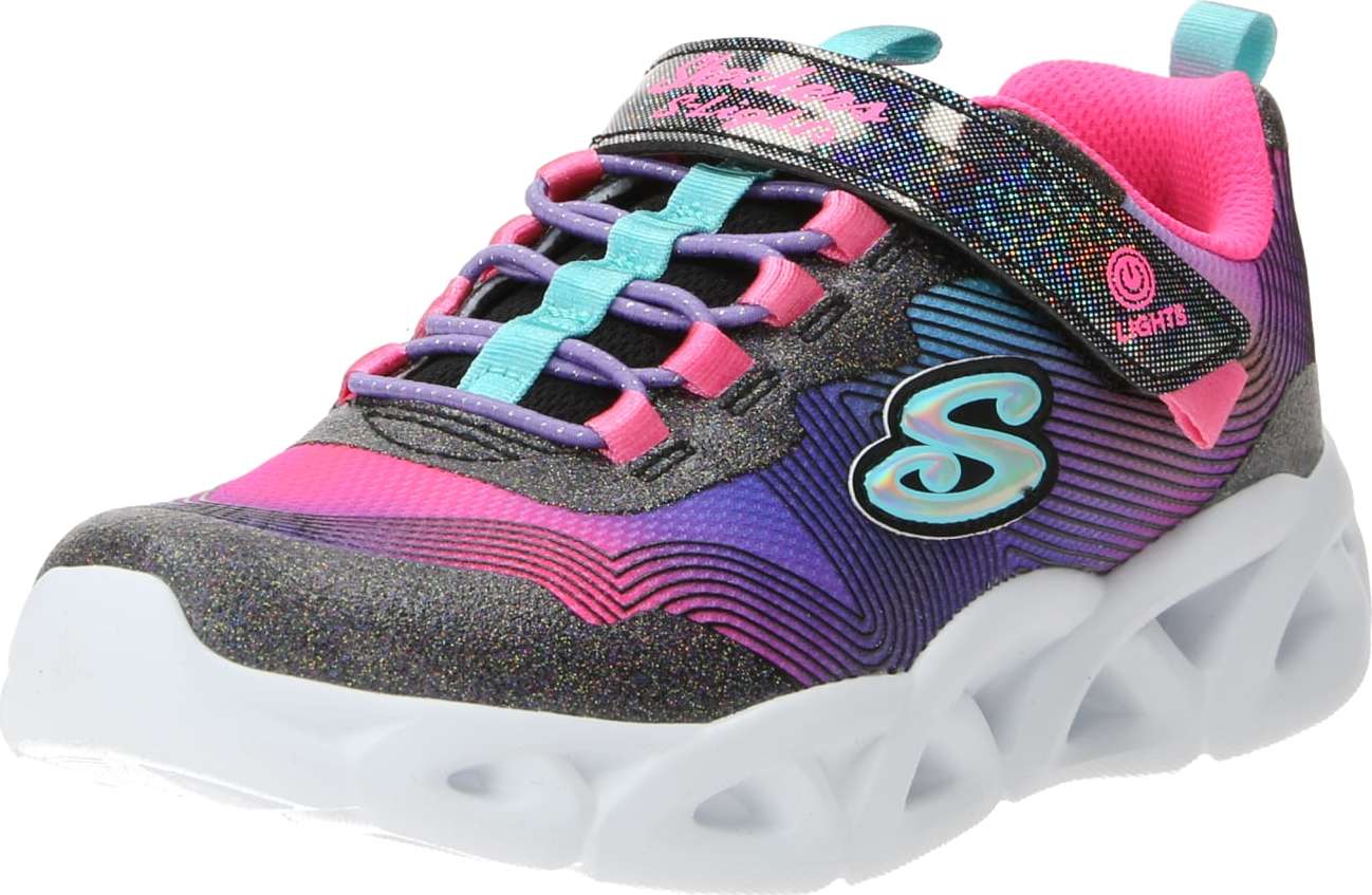 Tenisky Skechers aqua modrá / fialová / pink / černá