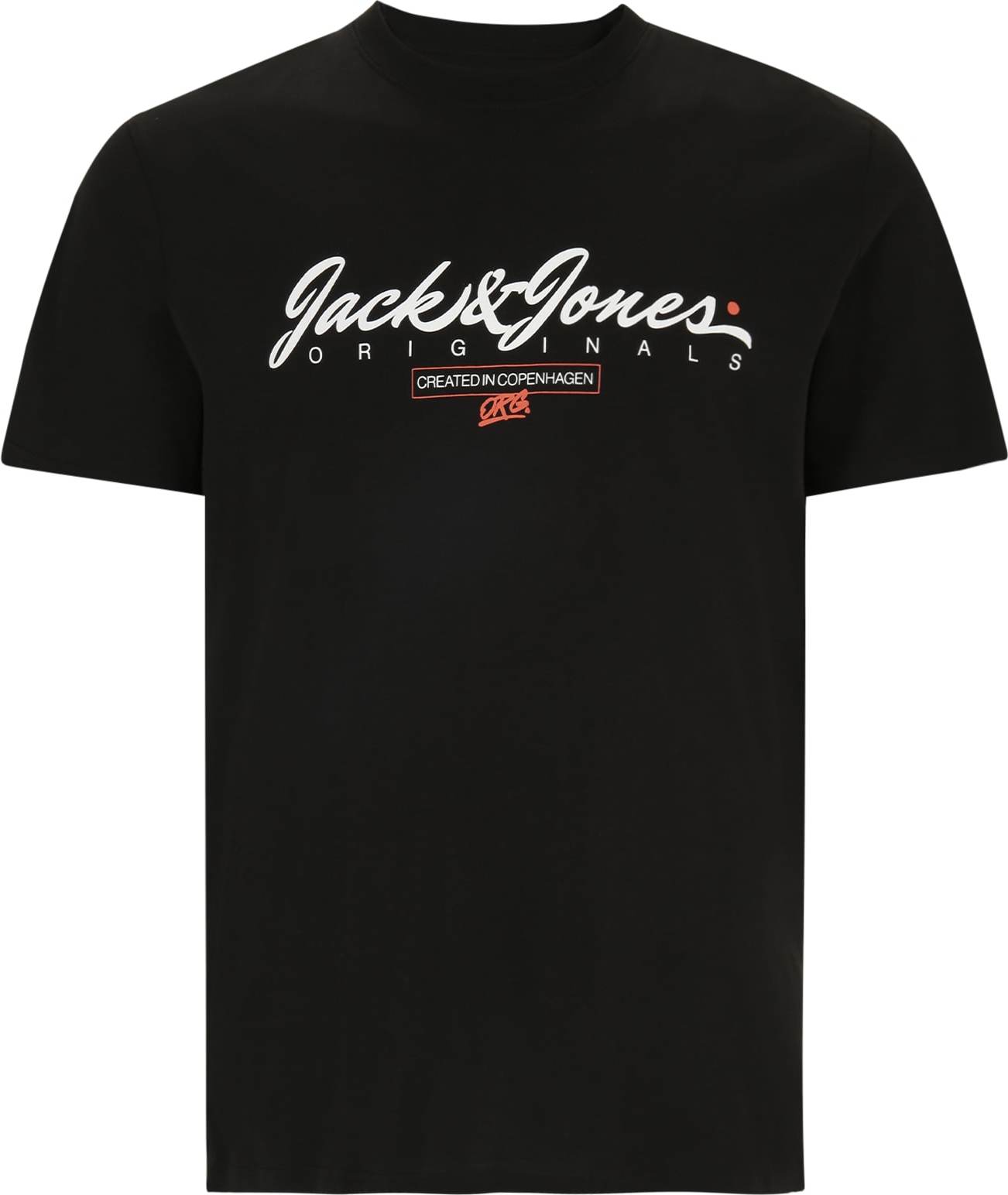 Tričko 'SYMBOL' Jack & Jones Plus červená / černá / bílá