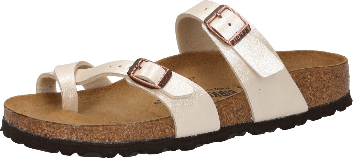 Žabky 'Mayari' Birkenstock krémová / růžově zlatá